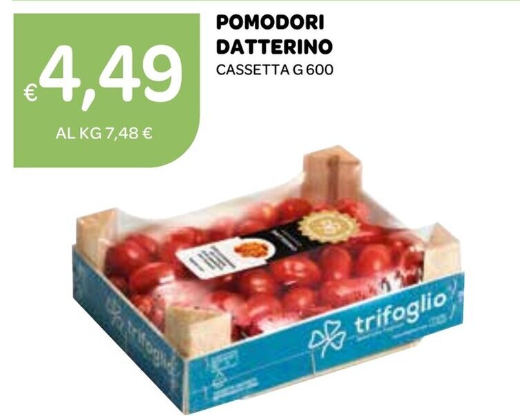 Ekom POMODORI DATTERINO CASSETTA G 600 offerta