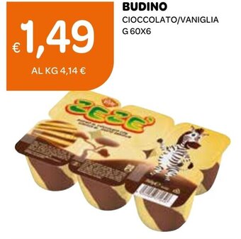Ekom BUDINO CIOCCOLATO/VANIGLIA G 60X6 offerta