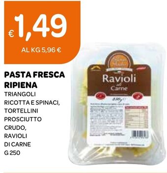 Ekom PASTA FRESCA RIPIENA TRIANGOLI RICOTTA E SPINACI G 250 offerta