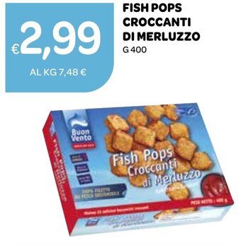 Ekom FISH POPS CROCCANTI DI MERLUZZO G 400 offerta