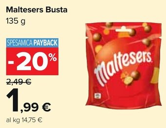 Carrefour Maltesers Busta 135 g offerta