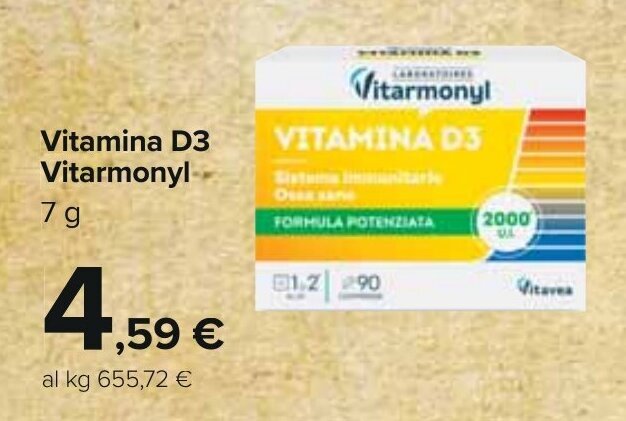 Carrefour Vitamina D3 Vitarmonyl 7 g offerta