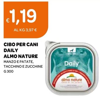 Ekom CIBO PER CANI DAILY ALMO NATURE MANZO E PATATE G 300 offerta