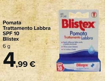 Carrefour Pomata Trattamento Labbra SPF 10 Blistex 6 g offerta