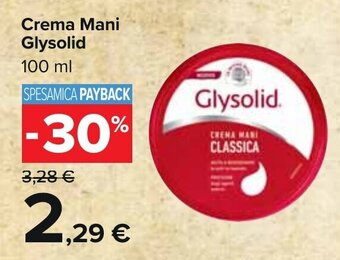 Carrefour Crema Mani Glysolid 100 ml offerta