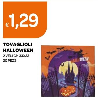 Ekom TOVAGLIOLI HALLOWEEN 2 VELI CM 33X33 20 PEZZI offerta