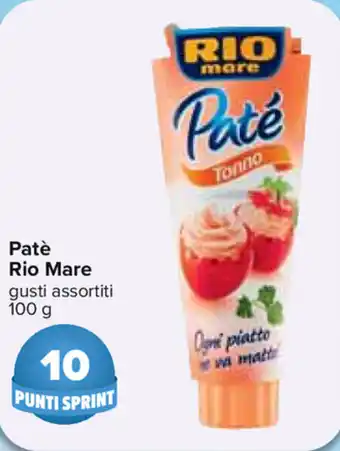 Carrefour Rio Mare Paté 100g offerta