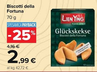 Carrefour Biscotti della Fortuna 70 g offerta