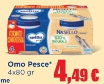 Ideal Bimbo Mellin Omo Pesce 4x80 gr offerta