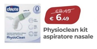 Ideal Bimbo Chicco Physioclean kit aspiratore nasale offerta