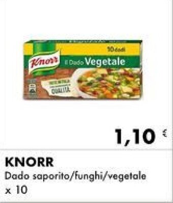Iper Tosano KNORR Dado saporito/funghi/vegetale x 10 offerta