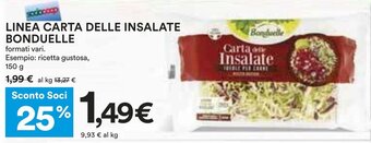 Coop LINEA CARTA DELLE INSALATE BONDUELLE 150 g offerta