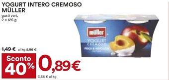 Coop YOGURT INTERO CREMOSO MÜLLER gusti vari, 2 x 125 g offerta