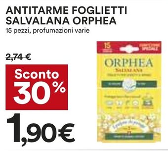 Coop ANTITARME FOGLIETTI SALVALANA ORPHEA 15 pezzi offerta