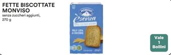 Coop FETTE BISCOTTATE MONVISO senza zuccheri aggiunti, 270 g offerta