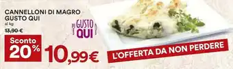 Coop Gusto Qui Cannelloni Di Magro offerta