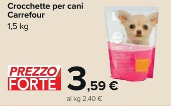 Carrefour Crocchette per cani Carrefour 1,5 kg offerta