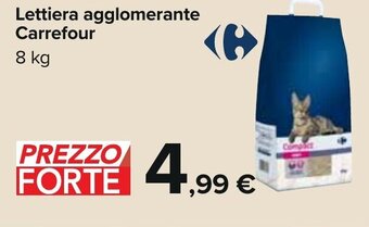 Carrefour Lettiera agglomerante Carrefour 8 kg offerta