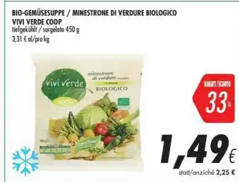 Coop Vivi verde coop Minestrone Di Verdure Biologico offerta