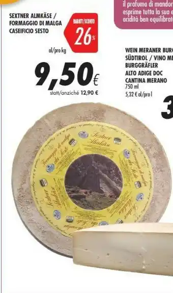 Coop Caseificio Sesto Formaggio Di Malga offerta