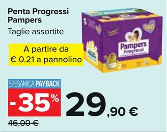 Carrefour Penta Progressi Pampers Taglie assortite offerta