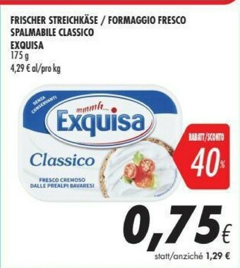 Coop Exquisa Formaggio Fresco Cremoso Classico 175 G(ml) offerta