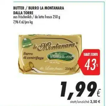 Coop Dalla Torre - Burro 250 G(ml) offerta