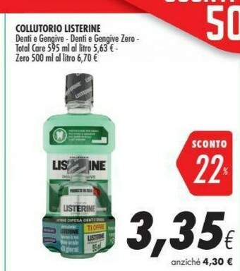 Coop Listerine Collutorio offerta
