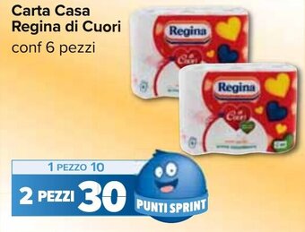 Carrefour Carta Casa Regina di Cuori conf 6 pezzi offerta