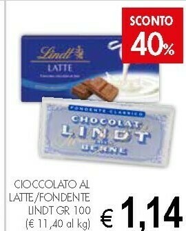 Crai Lindt Cioccolato offerta