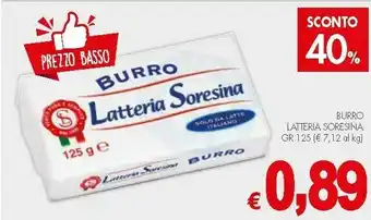 Crai Latteria Soresina Burro offerta