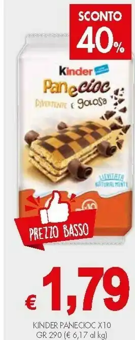 Crai Kinder Merendine offerta