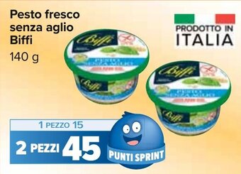 Carrefour Pesto fresco senza aglio Biffi 140 g offerta
