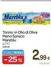 Carrefour Mareblu Tonno In Olio Di Oliva Meno Spreco offerta