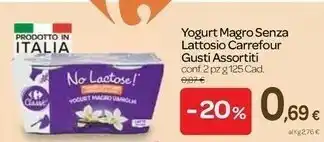 Carrefour Express Yogurt Magro Senza Lattosio offerta