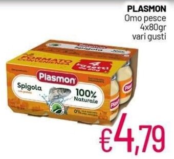 Franzy's PLASMON Omo pesce 4x80gr vari gusti offerta