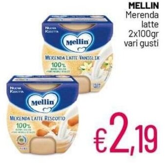 Franzy's MELLIN Merenda latte 2x100gr vari gusti offerta
