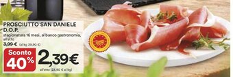 Ipercoop PROSCIUTTO SAN DANIELE D.O.P. offerta