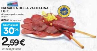 Ipercoop BRESAOLA DELLA VALTELLINA I.G.P. offerta