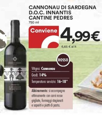 CANNONAU DI SARDEGNA D.O.C. INNANTIS CANTINE PEDRES 750 ml