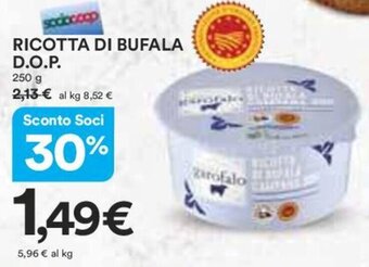 Ipercoop RICOTTA DI BUFALA D.O.P. 250 g offerta