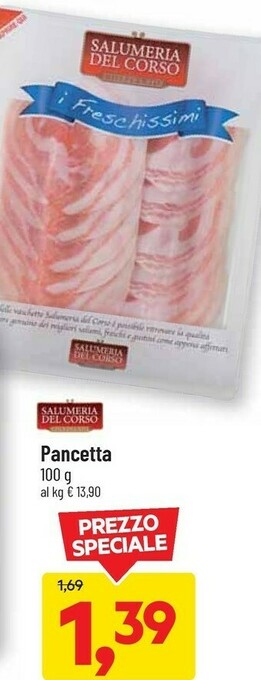 DPiù Salumeria del corso Pancetta offerta
