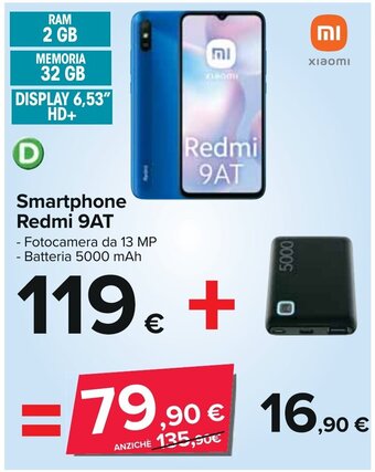 Carrefour Smartphone Redmi 9AT offerta