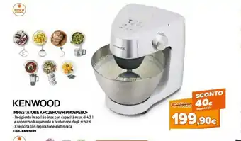 Kenwood Impastatore KHC29H0WH Prospero+