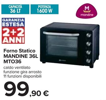 Carrefour Forno Statico MANDINE 36L MTO36 offerta