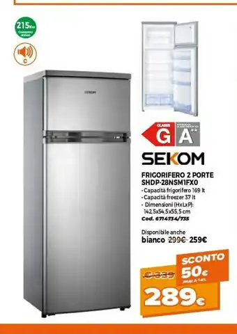 GRANCASA Sekom Frigorifero 2 Porte Shdp-28nsmifxo offerta