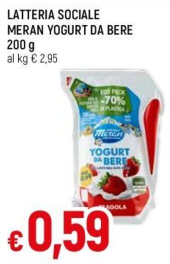 Famila LATTERIA SOCIALE MERAN YOGURT DA BERE 200g offerta