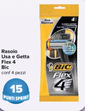 Carrefour Bic Rasoio Usa e Getta Flex 4 4 pezzi offerta