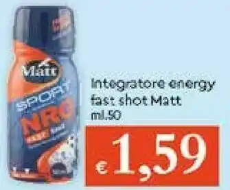 Galassia Matt Integratore Energy Fast Shot offerta