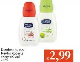 Galassia Neutro Roberts Deoderante Eco Spray offerta